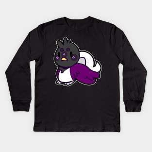 pride birb- Demisexual Variant Kids Long Sleeve T-Shirt